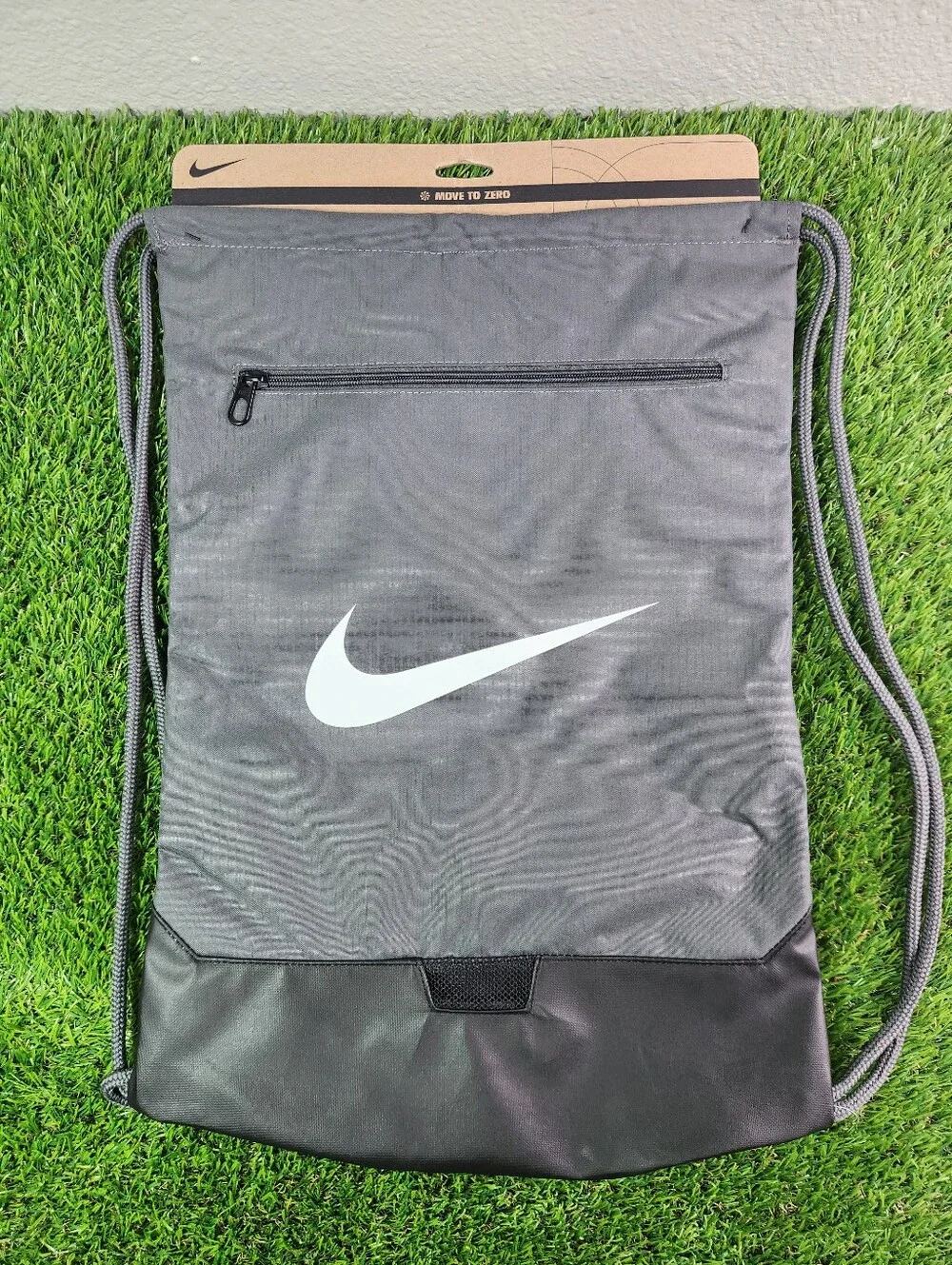 Nike Men's Brasilia 9.5 Drawstring Training Gym Backpack Gym Bag Grey DM3978-068